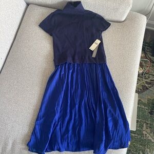 Anthropologie Deep Blue Ribbed Top